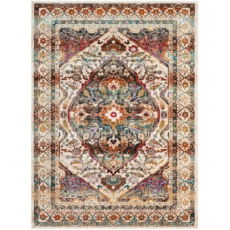 Safavieh 10 x 14 ft. Baldwin 189B Power Loomed Rectangle Area Rug Ivory & Teal BDN189B-10